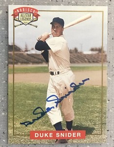 DUKE SNIDER 1994 NABISCO ALL STAR LEGENDS AUTO! DODGERS AUTOGRAPH QTY