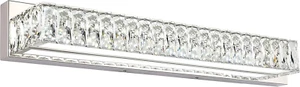 Modern Bathroom Light Fixtures over Mirror 30 Inch Crystal Chrome LED Vanity Lig - Picture 1 of 8