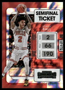 2021 Panini Contenders #36 Lonzo Ball Semifinal Ticket SN99 - Picture 1 of 2