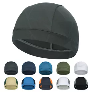 Skull Cap Helmet Lining Breathable Sweat Wicking Cycling Sports Running Hat Men - Picture 1 of 39