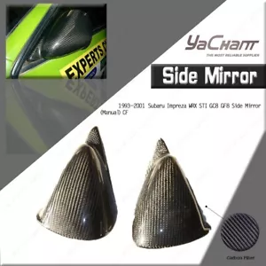 Carbon Fiber Auto Side Mirror (Manual) For 93-01 Subaru Impreza WRX STI GC8 GF8 - Picture 1 of 13