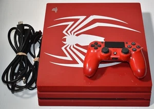 Sony PS4 Pro PlayStation 4 Pro Console - Spiderman Edition w/ Red Controller - Picture 1 of 9