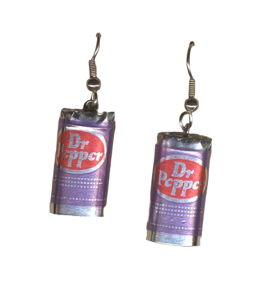 Мини Funky DR PEPPER банки серьги газировки поп напиток весело еда подвеска новинка ювелирных изделий - Изображение 1 из 3
