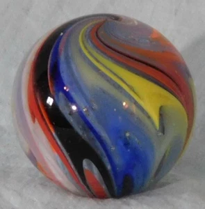 Mármol hecho a mano contemporáneo Andy Davis, 1 3/4" de diámetro, #9203I - Imagen 1 de 12