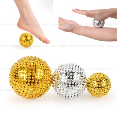 2Pcs Acupressure Foot Hand Massage Ball Full Body Magnetic Spiky Pain Relief . - Image 1 of 4