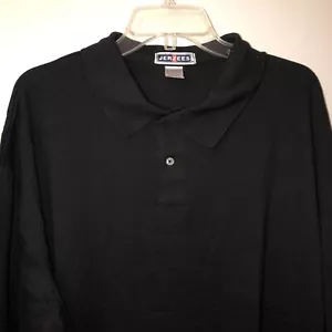Jerzees Mens Black Spot Shield Short Sleeve Polo Shirt Size 2XLCotton/Polyester - Picture 1 of 3