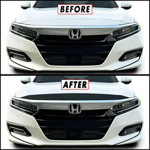 Superposición de vinilo Blackout para Honda Accord 2018-20 sedán capó delantero acento de parachoques - Imagen 1 de 5