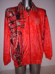 Ajax Vintage 1990s Umbro Jacket Large Football Shirt Jersey Training Vintage Zip - Picture 1 of 4