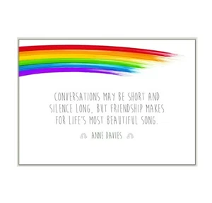 RAINBOW NOTE CARDS 10, personalised writing note paper, message / blank sc06 - Picture 1 of 6
