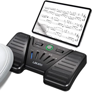 LEKATO Wireless Bluetooth Music Page Turner Foot Page Tablets Page Turning - Picture 1 of 8