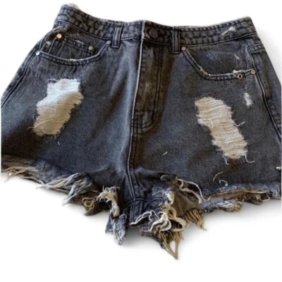 Distressed Denim Shorts - Image 1 of 4