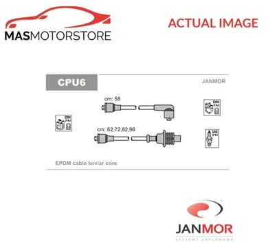 IGNITION CABLE SET LEADS KIT JANMOR CPU6 P FOR CITROËN BX 1.6 1.6L 85KW - Image 1 of 4