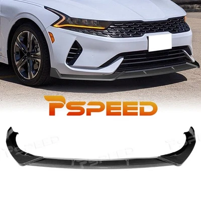 Labio de alerón de parachoques delantero Carbon Look PP para KIA K5 Optima 2021-2024 estilo CK Foto 1 de 4
