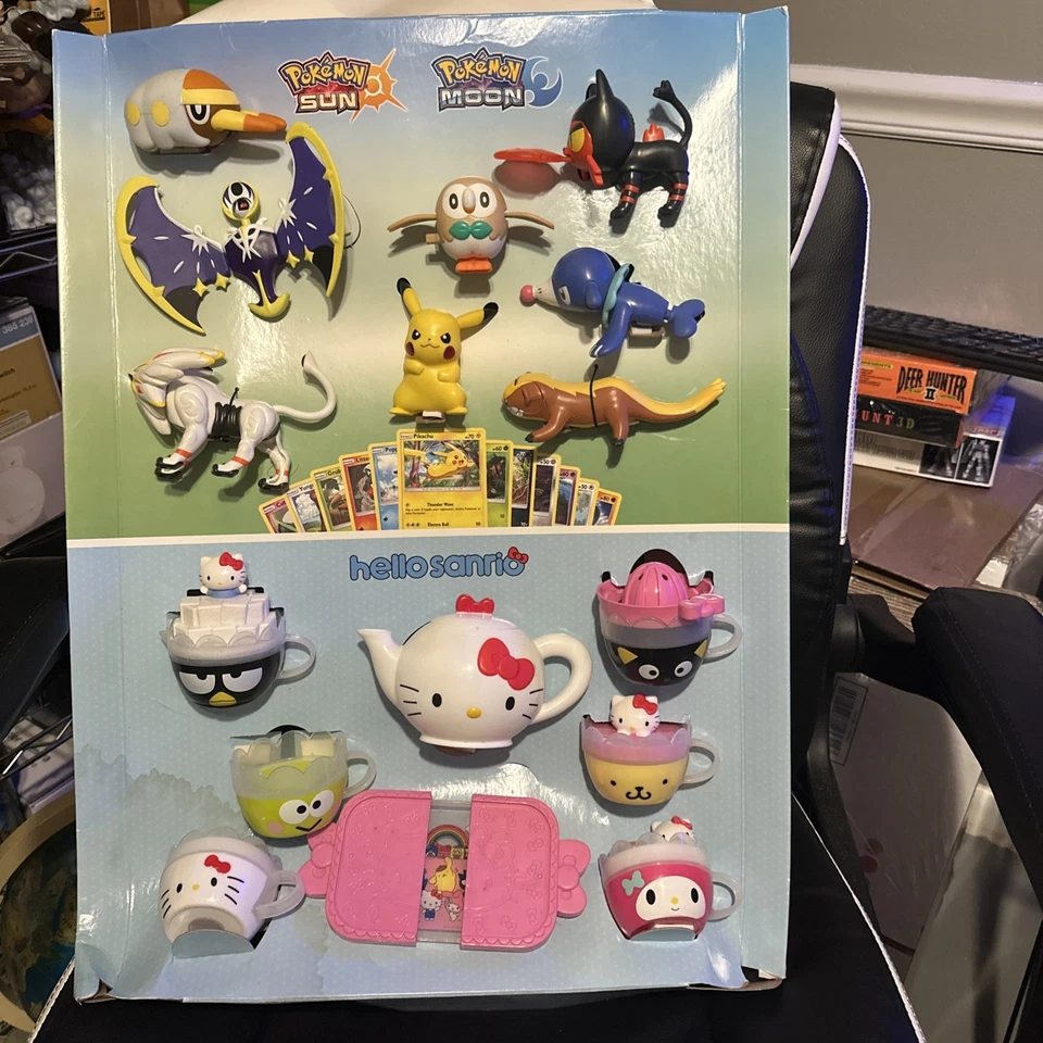 McDonald's Happy Meal Toy Display w/ALL Pieces Pokemon & Hello Kitty - Image 1 of 1