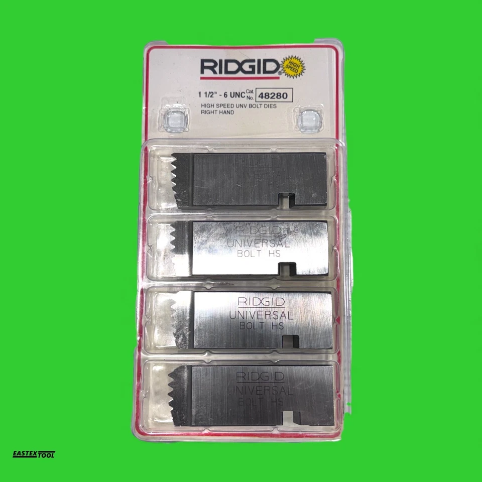 RIDGID 48280 1 1/2-6 UNC HIGHSPEED RH UNIVERSAL BOLT DIE SET - Image 1 of 4