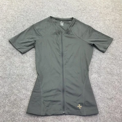Tommie Copper Shirt Mens Medium Gray Compression Zip Lower Back Support Top - Image 1 of 4
