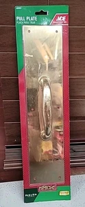 ACE SOLID BRASS Door Pull Plate 15" x 3-1/2"   - Picture 1 of 2
