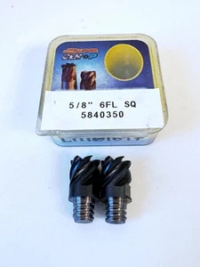 (2) INGERSOLL 48J-5037T8RD06 IN2005 Carbide 90° End Mill Tip Insert 5/8" 6 Flute - Picture 1 of 3