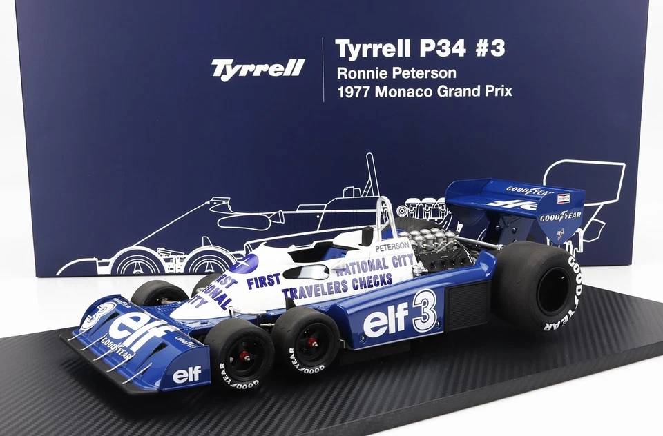 1/12 TRUESCALE - TYRRELL - F1  P34 ELF 6 WHEELER N 3 MONACO GP 1977 TSM120012 - Immagine 1 di 1