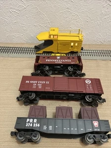 MTH Railking Spur O Zug Güterwagen 4 Stück PPR Begleitwagen Gondel Schneepflug Box - Bild 1 von 12