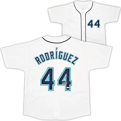 SALE! Seattle Mariners Julio Rodriguez Autographed Signed White Jersey JSA - Image 1 of 4