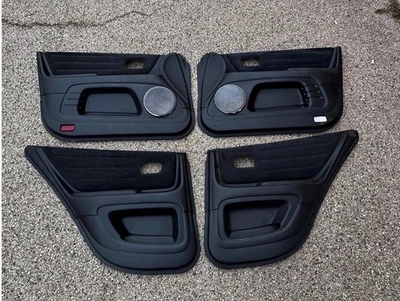 Juego completo de paneles de tarjetas de puerta de gamuza negra OEM para Lexus IS300 2001-2005 Foto 1 de 4