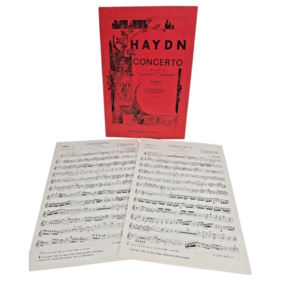 Haydn Concerto for Horns Piano Orchestra Sheet Music Score Hans Pizka 1985 - Image 1 of 4