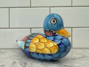 Romano Innocenti Hand Painted Italian Pottery Duck Figurine - Picture 1 of 11