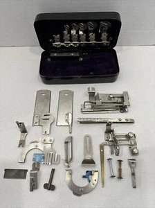 Greist treadle sewing machine standard rotary attachments -VG - Picture 1 of 21