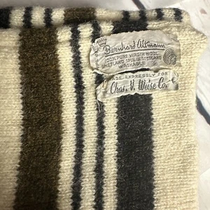 Vintage Bernhard Altmann dicker Schal Streifen, Wolle, 65x11. Schottland. - Bild 1 von 5