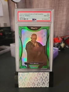 2023 Kakawow Star Wars Mace Windu #21 Green 18/20 PSA 8 - Picture 1 of 4