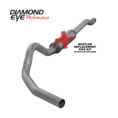 Diamond Eye K4338A-RP para KIT 4" CB MFLR RPLCMENT PIPE SGL AL: 03-07 FORD 6.0L F Foto 1 de 4