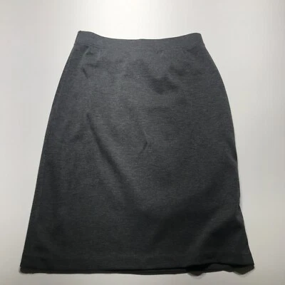 Falda Chadwicks Mujer Talla 6 Elástica Gris Ponte Tejida Reunida Recta Pull On Foto 1 de 4