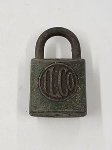 Vintage Metal Padlock Without Key. ILCO Green Lock. - Picture 1 of 7