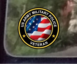 ProSticker 1067 (One) 4" US Army Military Police Veteran Flag Decal Sticker - Picture 1 of 1