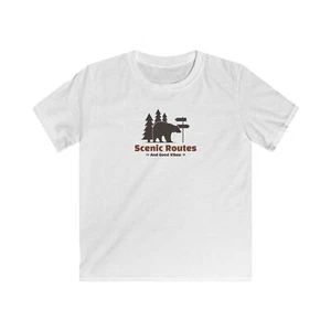 Kids Nature Adventure Tee - Scenic Routes, Kids Shirt, Bear Graphic Tee - Picture 1 of 9
