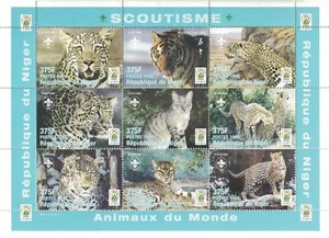 HOJA ESTAMPILLA TIGRE LEOPARDO CASA GATO 1998 MNH - Imagen 1 de 1