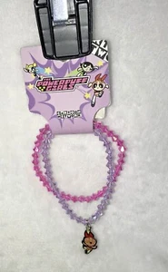 New VTG 1999 Cartoon Network  PowerPuff Girls Bead Bracelet & Blossom Charm - Picture 1 of 9