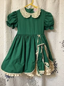 Vtg Martha's Miniatures We’re Fussy 6x ST PATTYS DAY GREEN PARTY PAGEANT DRESS - Picture 1 of 24