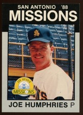 1988 Best Cards San Antonio Missions JOE HUMPHRIES RC DODGERS BLUE JAYS