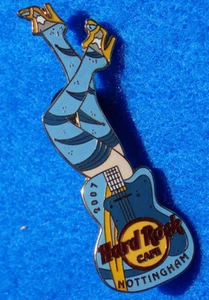 ZAPATO DE AGUJA NOTTINGHAM SERIE DE GUITARRA PIERNAS DE NIÑA SEXY Hard Rock Café PIN LE - Imagen 1 de 1