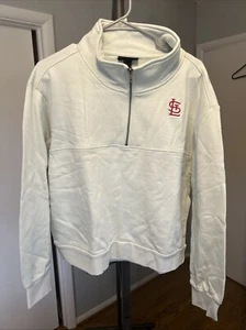 Women's The Wild Collective Light Blue St. Louis Cardinals Two-Hit Quarter-Zip - Picture 1 of 5