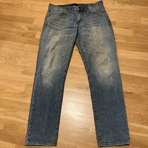 Madewell Mens Slim Leg Jeans Light Wash 32 X 32 Faded Distressed Denim Stretch - Picture 1 of 21