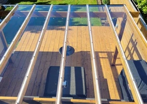 EZ Glaze Polycarbonate Roofing Sheets Clear Glass Look Easy to install - Picture 1 of 12