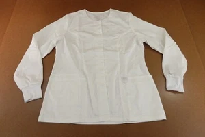 Cherokee Workwear Womens Size Large White Snap Front Warm Up Scrub Jacket NWT - Picture 1 of 10