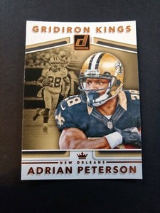 ADRIAN PETERSON 2017 Panini Donruss GRIDIRON KINGS #12 New Orleans Saints