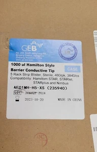 1000uL Barrier Conductive Pipette Tips AF01MH-H5-XS Case 3840 Tips Hamilton Star - Picture 1 of 4