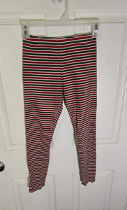 Holiday Time Girls Christmas Striped Leggings Large - Picture 1 of 7