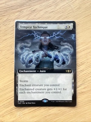 Magic The Gathering Mtg Tempest Technique Borderless Tarkir Dragonstorm Rare - Image 1 of 3