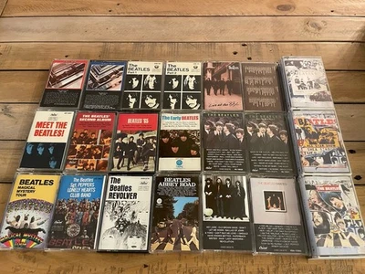 Beatles rare HUGE 24 Cassette Tape LOT Revolver Sgt. Pepper Anthology Abbey Road - Image 1 of 4